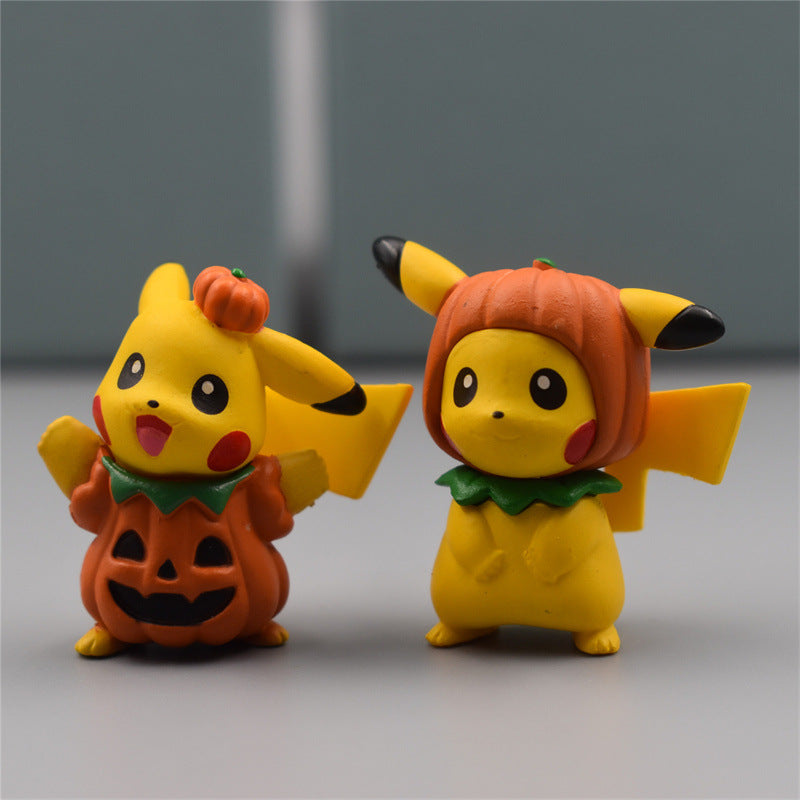 Pokemon Pumpkin Pikachu Cute Figures 5pcs