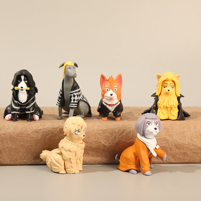 Tokyo Revengers  Dog Cute Figures 6pcs