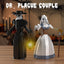 Creative Design Plague Doctor Couple Figure Building Blocks