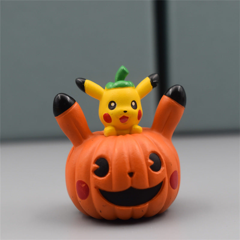 Pokemon Pumpkin Pikachu Cute Figures 5pcs