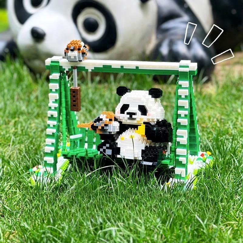 Swinging Panda Building Blocks