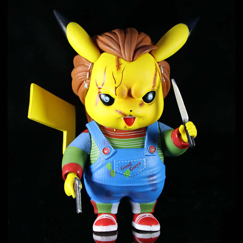 Pikachu Cos Horror Movie Character Figure