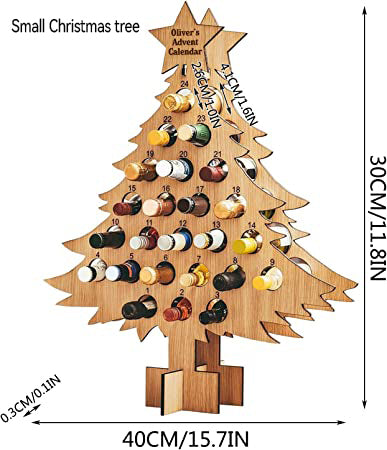 🎄CHRISTMAS Wooden Mini Tree Alcohol Advent Calendar holder