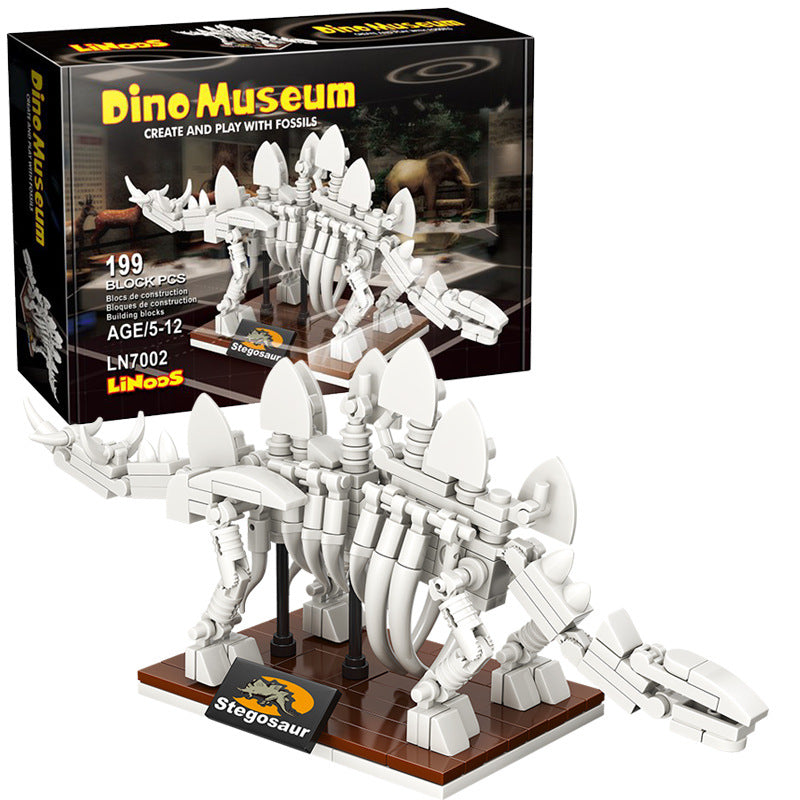 Linoos Jurassic Dinosaur Museum Stegosaurus Fossil Building Blocks LN7002