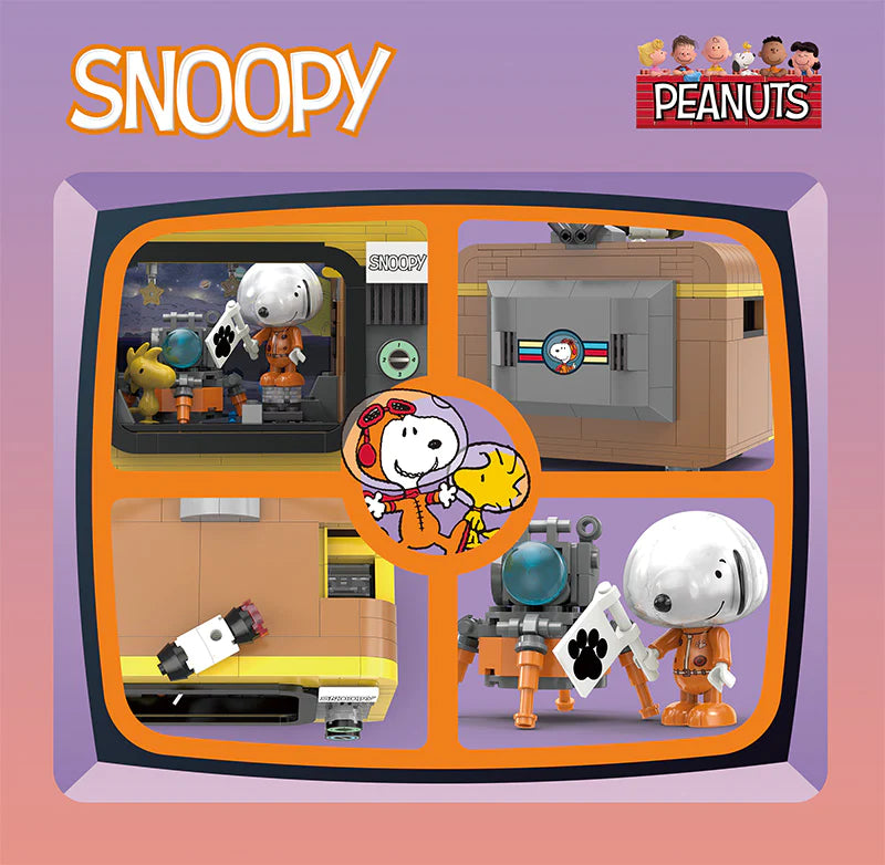 Linoos Peanuts Snoopy Space Television Building Block