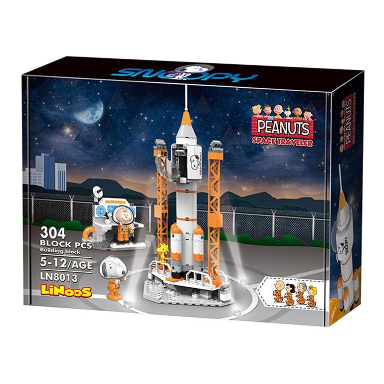 Linoos Peanuts Snoopy Space Lunar Module Bricks LN8014