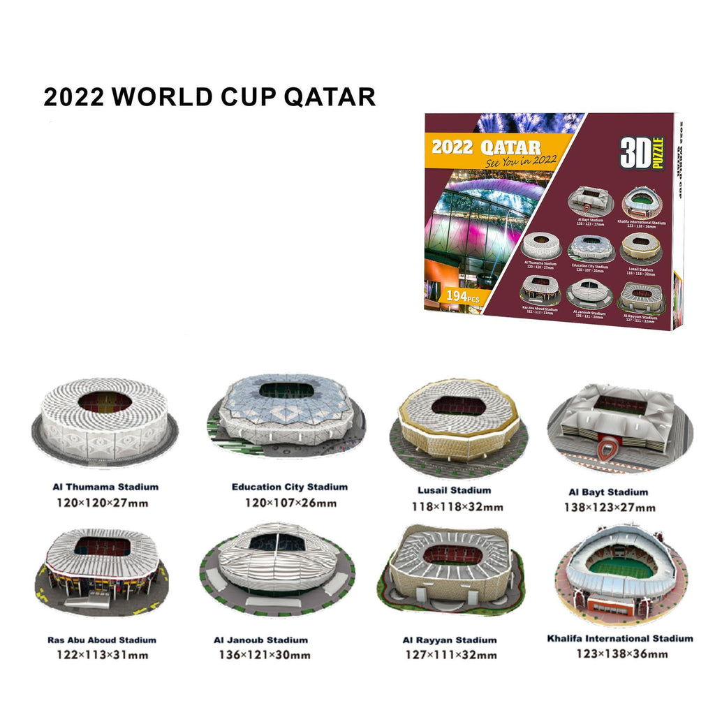 2022 World Cup Qatar Soccer Field 3D Model Puzzle