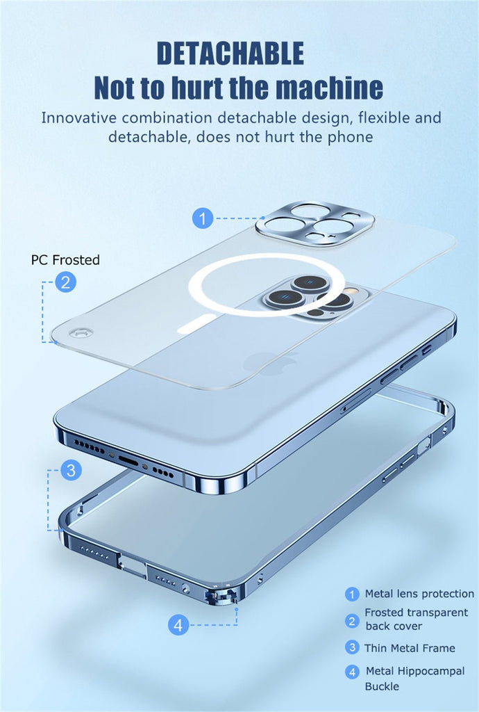 Metal Frame  Magnetic charging iPhone Case